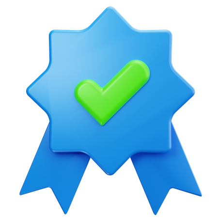 Emblema aprovado  3D Icon
