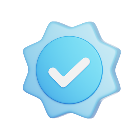 Emblema de carrapato azul  3D Icon