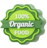 Distintivo de Alimentos 100% Orgânicos