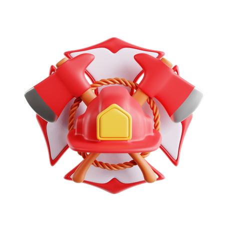 Distintivo de bombeiro  3D Icon