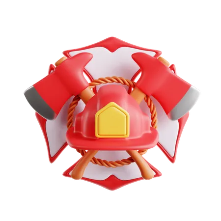 Distintivo de bombeiro  3D Icon