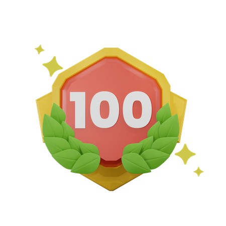 Emblema de conquista de nível 100  3D Icon