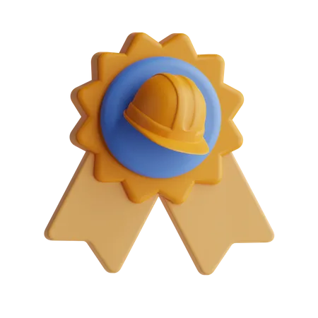 Distintivo de Construção  3D Icon