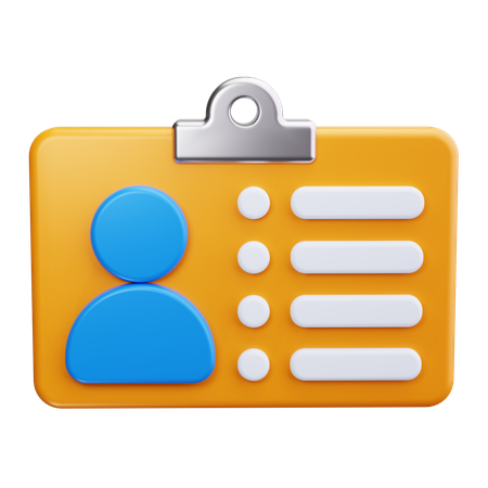 Crachá de Funcionário  3D Icon