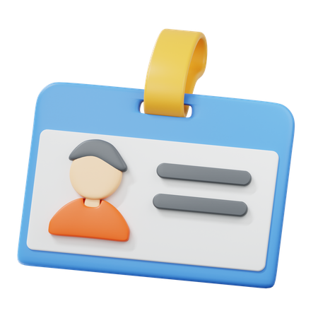 Crachá de identificação  3D Icon