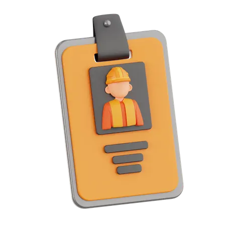 Crachá de identificação do trabalhador  3D Icon