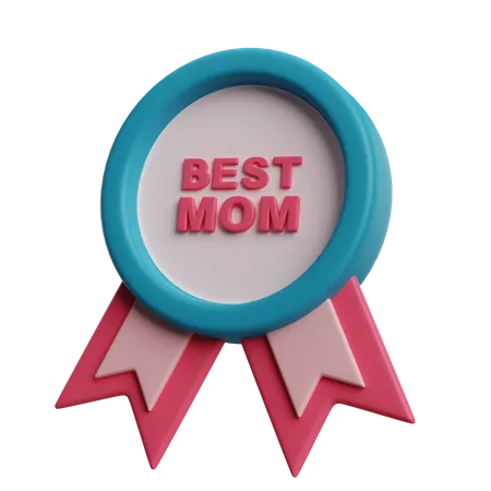 Distintivo de melhor mãe  3D Icon