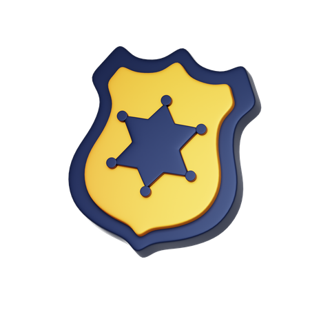 Distintivo de oficial de segurança  3D Icon