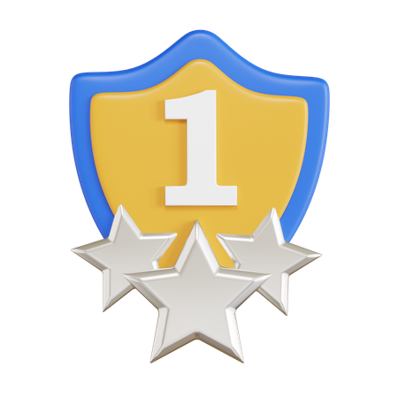 Distintivo de primeiro lugar  3D Icon