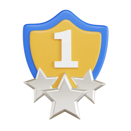 Distintivo de primeiro lugar  3D Icon