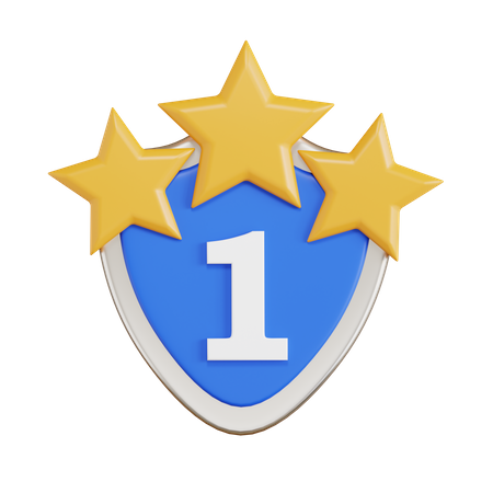 Distintivo de primeiro lugar  3D Icon