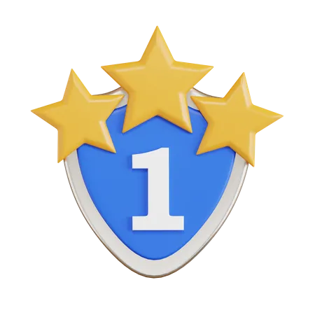 Distintivo de primeiro lugar  3D Icon