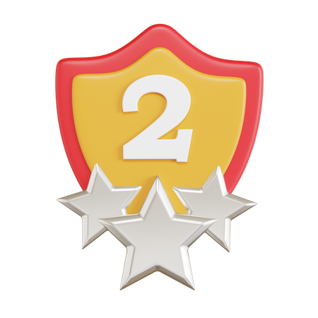 Distintivo de segundo lugar  3D Icon