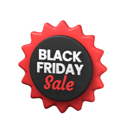 Emblema de venda de sexta-feira negra  3D Icon