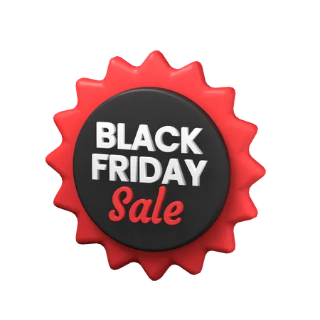 Emblema de venda de sexta-feira negra  3D Icon