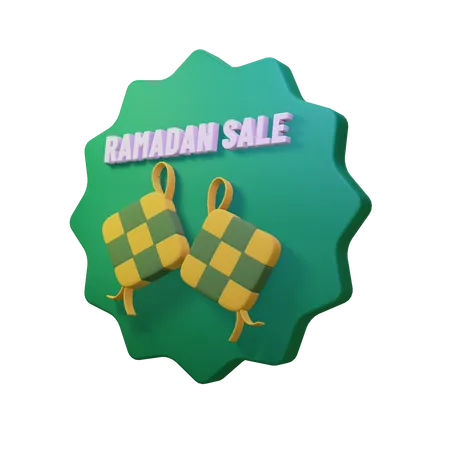 Emblema de venda do Ramadã  3D Illustration