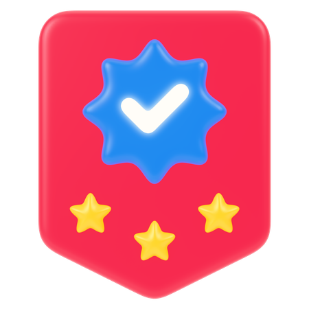 Selo de verificação  3D Icon