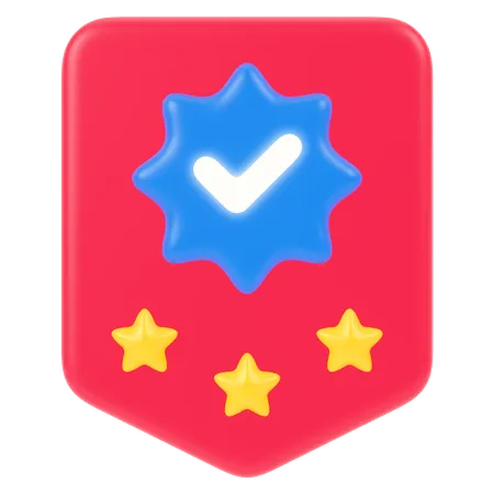 Selo de verificação  3D Icon