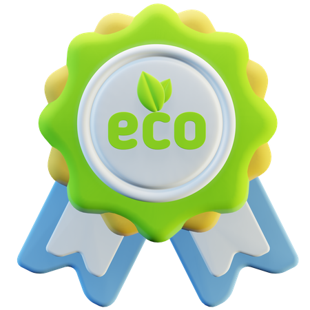 Emblema ecológico  3D Icon