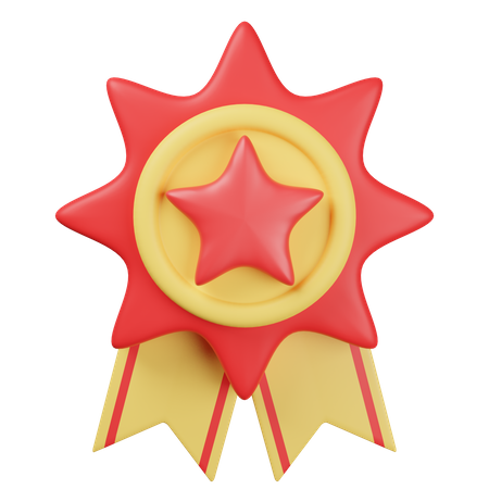 Distintivo de estrela  3D Illustration