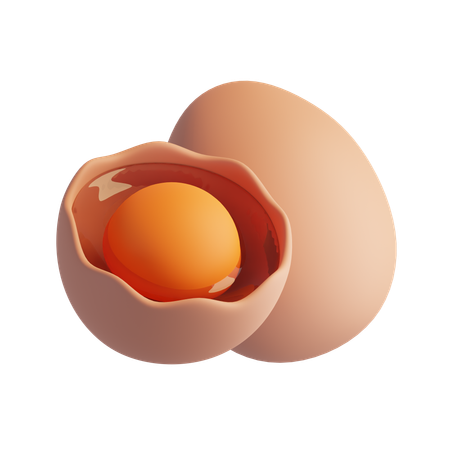 Crack an egg  3D Icon