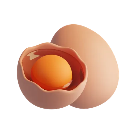 Crack an egg  3D Icon