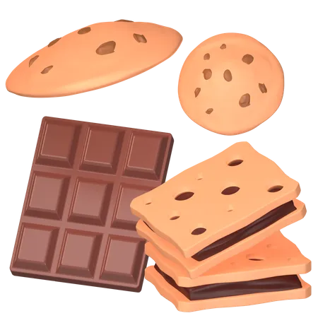 Craquelins de chocolat  3D Icon