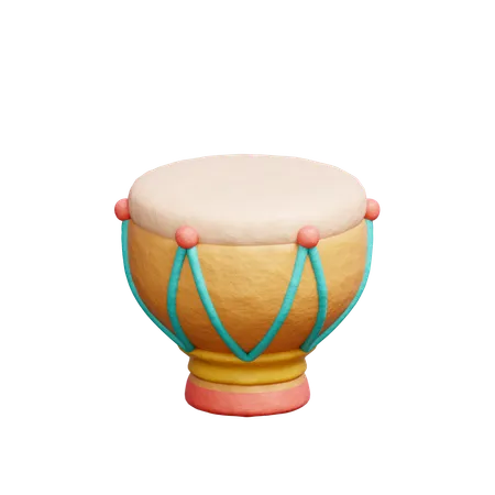 3 D Craft Drum Hawaii Element Summer Tropical Holiday Vacation 3D Icon