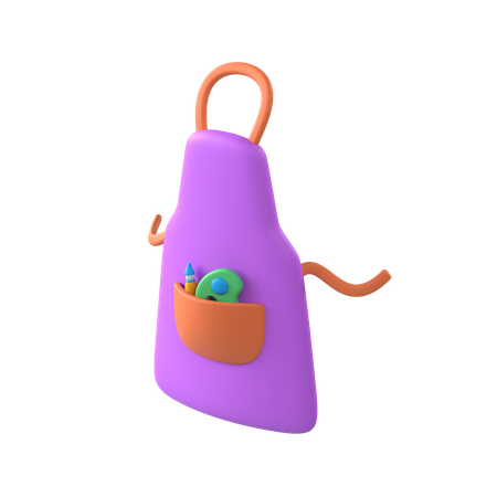 クラフト用エプロン  3D Icon