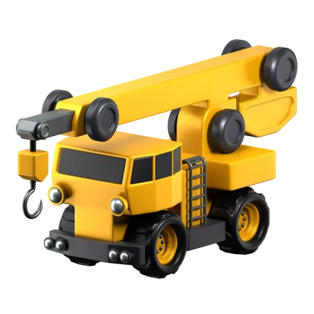 Crane 3 D Construction Vehicles Icon 3D Icon