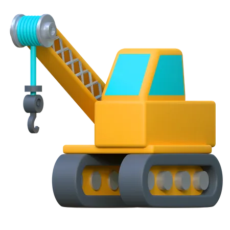 Crane Heavy Machinery Transport Labor Day Icon 3 D Illustration 3D Icon