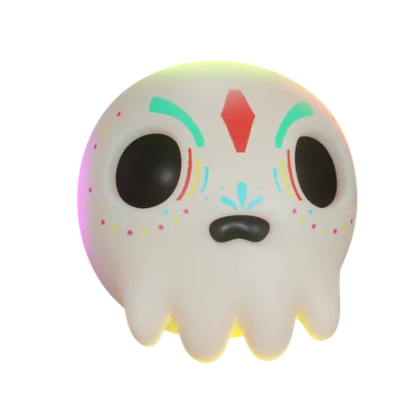 Tête de bonbon crâne  3D Icon