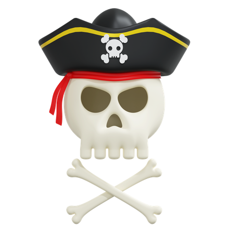 Crâne de pirate  3D Icon