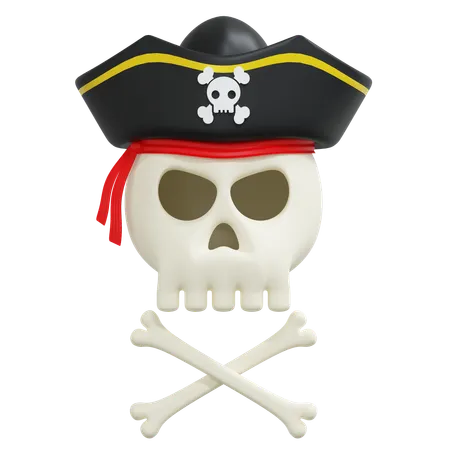 Crâne de pirate  3D Icon