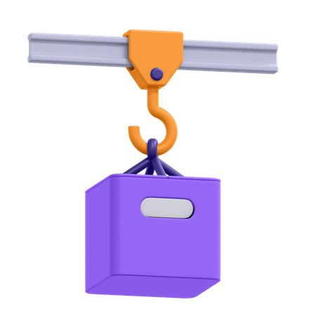 Crane Delivery  3D Icon