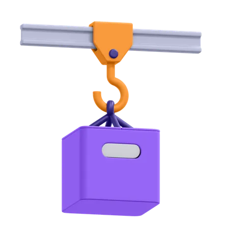 An Icon Of Crane Delivery In 3 D Format 3D Icon