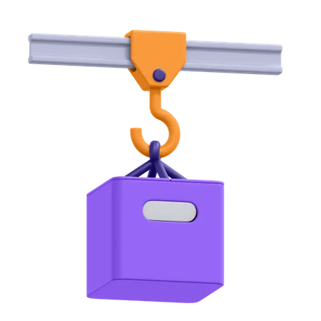 Crane Delivery  3D Icon