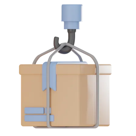 Crane Hook Package Delivery 3 D Icon 3D Icon