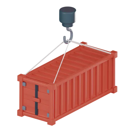 Icon Crane Lifting Shipping Containers Symbolizes Logistics Transporting Goods Use Ina Presentations Marketing Materials Or Website Designs Related Shipping Logistics 3 D Render Illustration 3D Icon