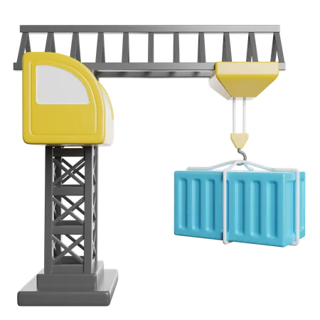 Crane lifting  3D Icon