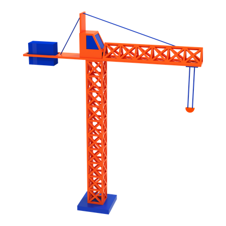 Crane Tower  3D Icon