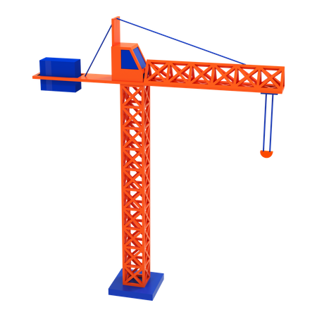 Crane Tower  3D Icon
