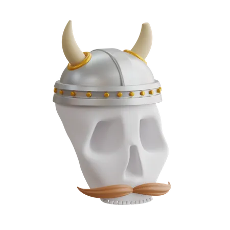 Crâne viking  3D Icon
