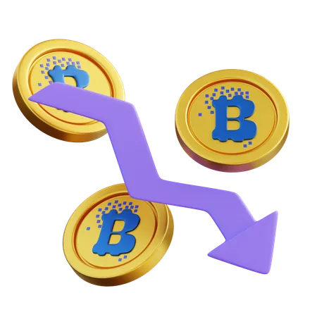 Crash du bitcoin  3D Icon