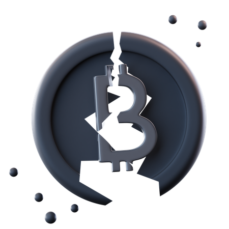 Crash du bitcoin  3D Icon