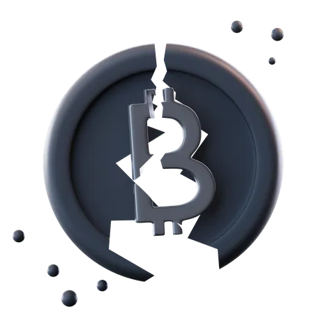 Crash du bitcoin  3D Icon