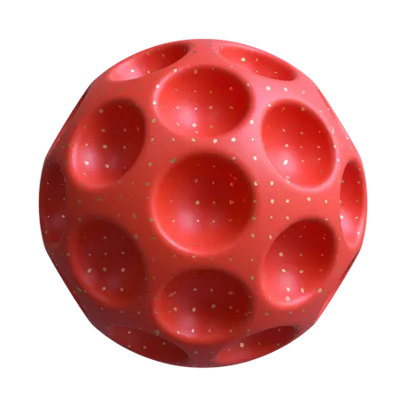 Cratered Sphere 3D Illustration