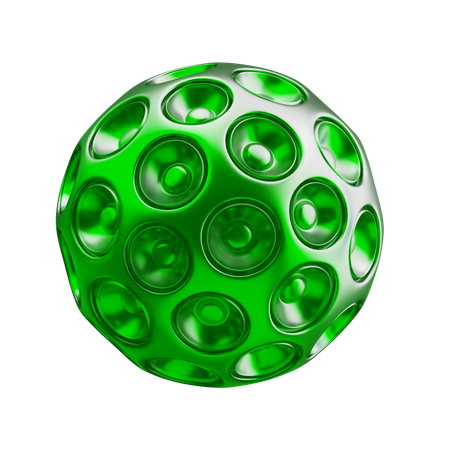 Cratered Sphere Shape  3D Icon