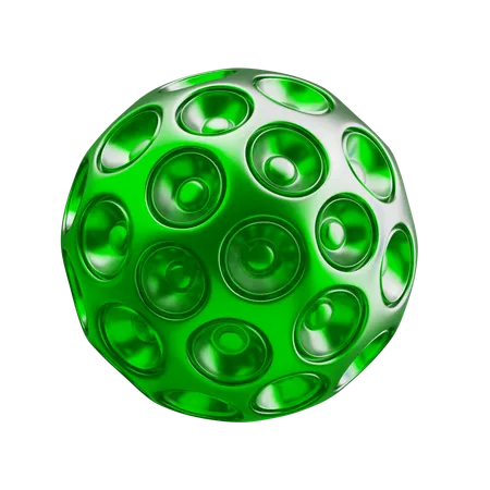 Cratered Sphere Shape  3D Icon