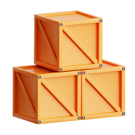 Crates  3D Icon